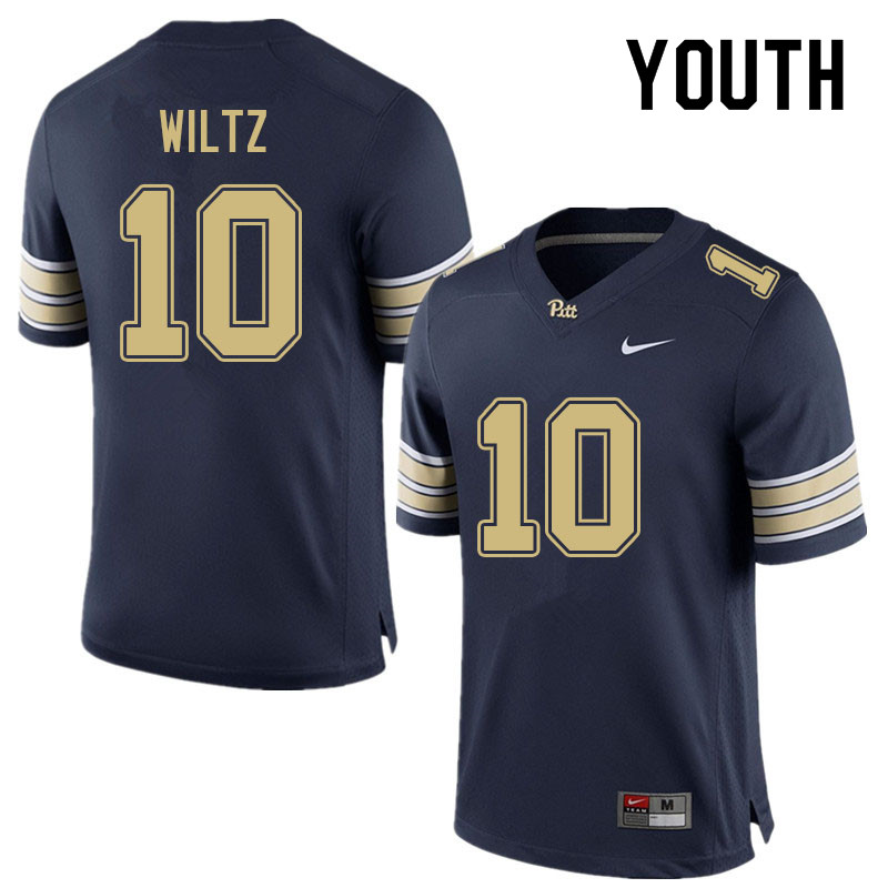 Youth #10 Tylar Wiltz Pitt Panthers College Football Jerseys Sale-Navy